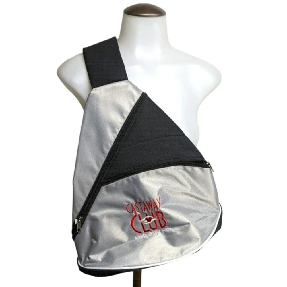 Disney Castaway Club Crossbody Back Bag Backpack Grey / Silver Cruise Vacation
